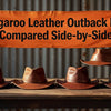 Professional header image for comparison analysis: Kangaroo Leather Outback Hats Compared Side-by-Side