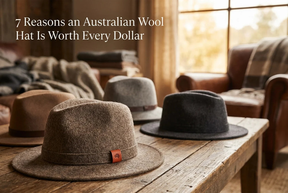 Professional header image for list-based article: 7 Reasons an Australian Wool Hat Is Worth Every Dollar