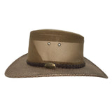 Jacaru 1004M Mesh Rustic Explorer Hat - Special Edition Stonewash Brown