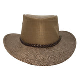 Jacaru 1004M Mesh Rustic Explorer Hat - Special Edition Stonewash Brown