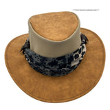 Mushroom Horizon Hat with Scarf pink polka dot on a white background