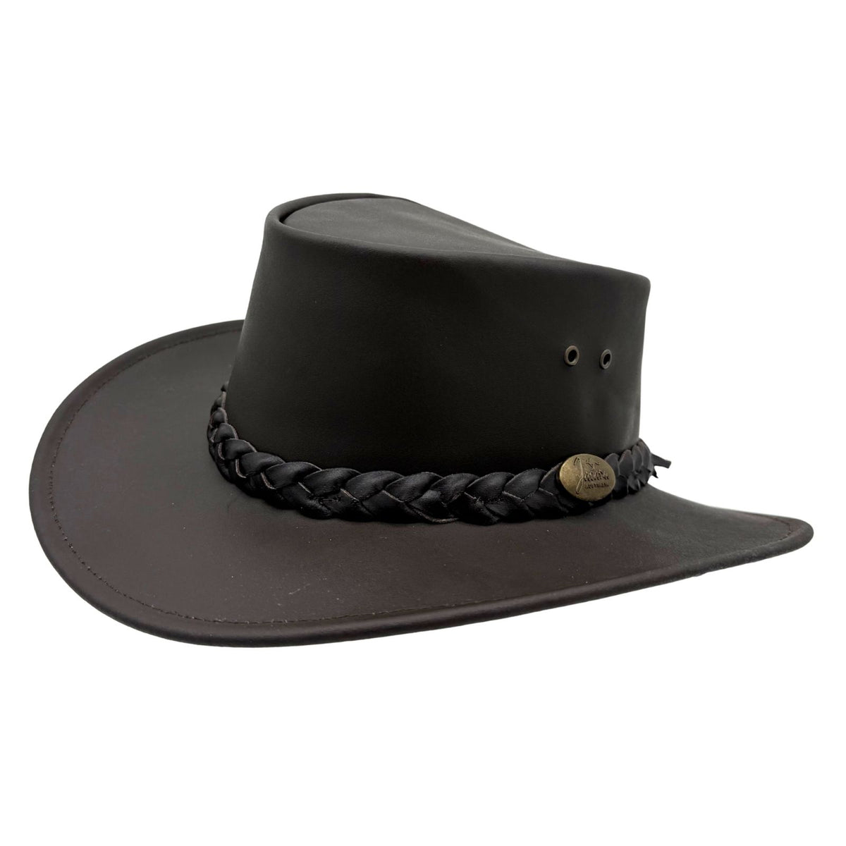 A Black Jacaru 1069 Buffalo Leather Hat