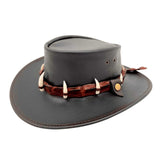 Black Dundee Croc 9 Croc Teeth Hat