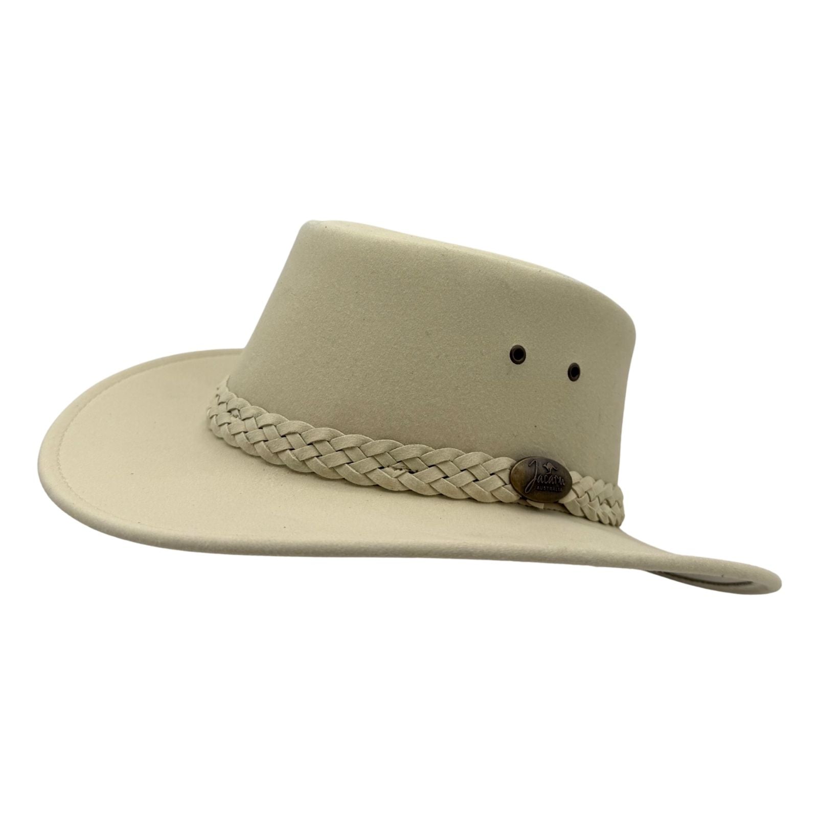 Jacaru 1180 Sand Soaker Hat with braided band on a white background
