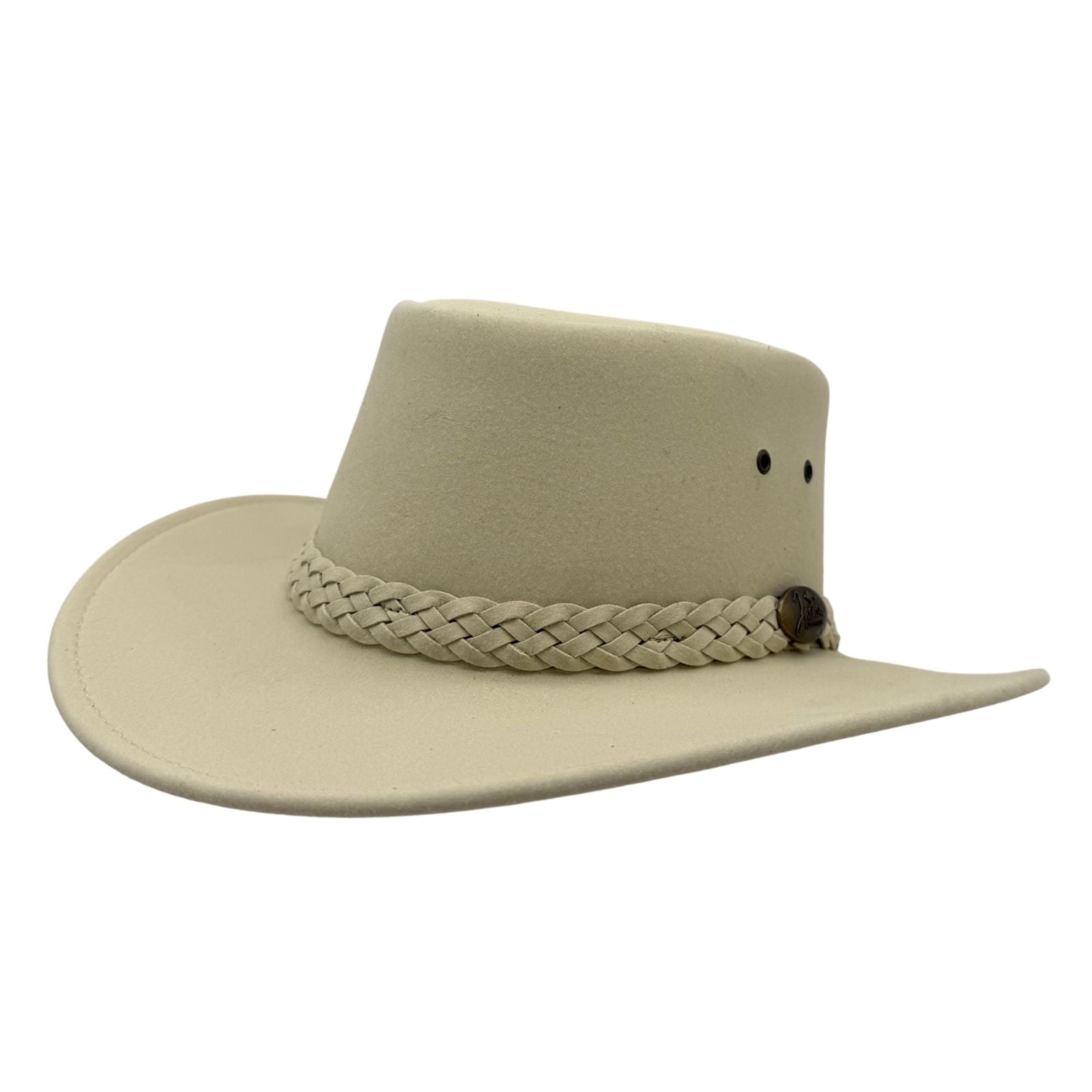 Jacaru 1180 Sand Soaker Hat with braided band on a white background