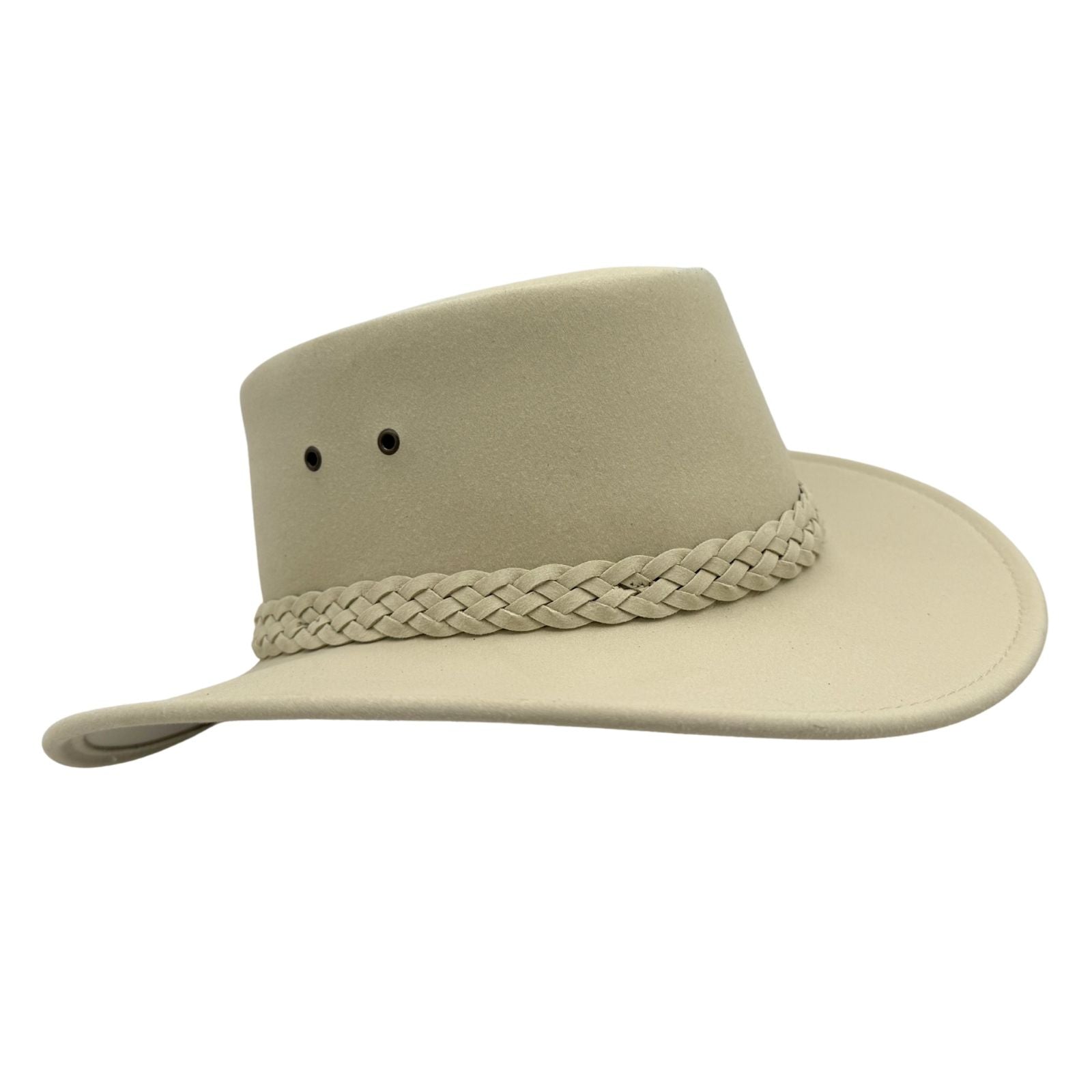 Jacaru 1180 Sand Soaker Hat with braided band on a white background