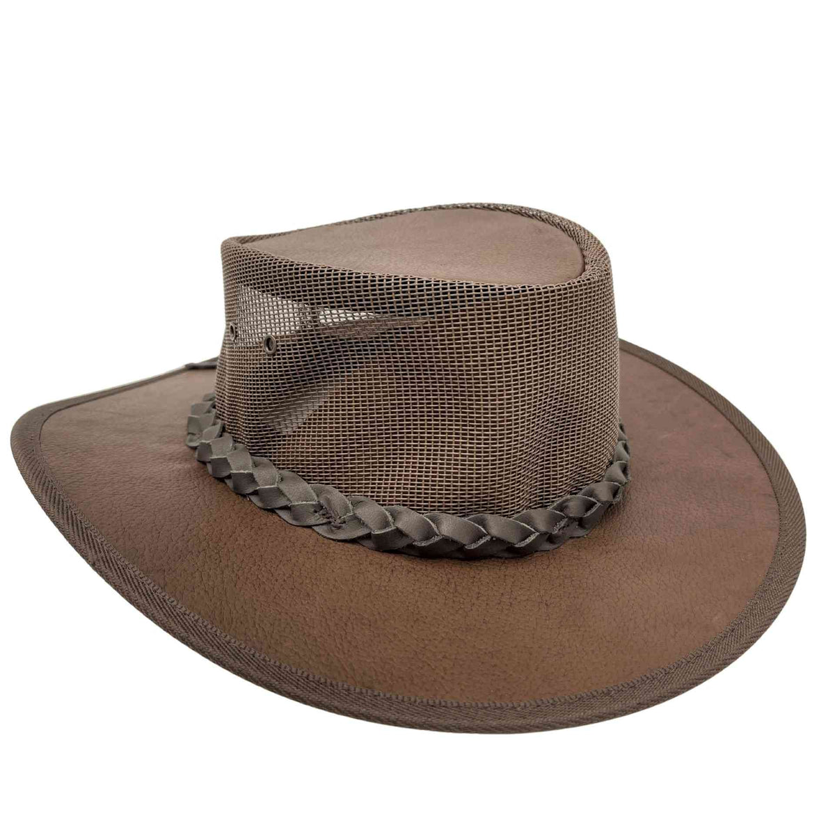 Jacaru 130 Roo Koolaroo foldable mesh leather sun hat travel