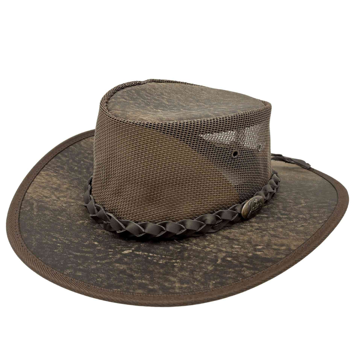 Jacaru 130 Roo Koolaroo foldable mesh leather sun hat travel