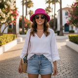 Jacaru 1506 Knitted Bucket Hat - Large Brim