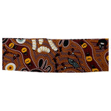 Jacaru Bush Tucker scarf displayed on surface