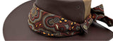 Jacaru Walkabout scarf tied around hat