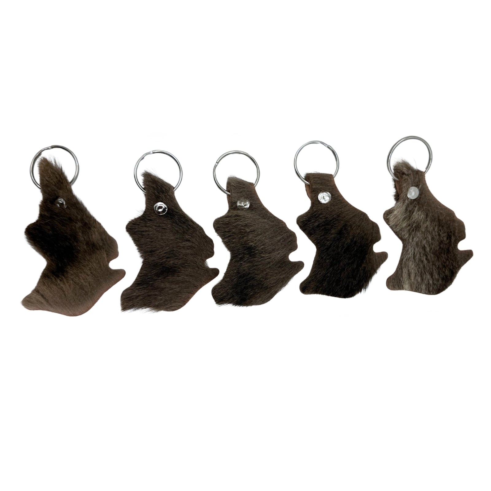 Jacaru 6415M Key Ring Australia Map Kangaroo Fur (5-pack)