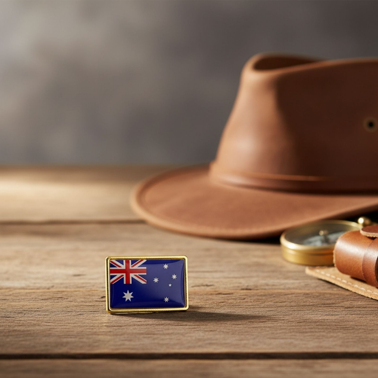 Australia flag hatpin accessory