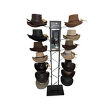 Jacaru Premium Hat Stand with leather hats.