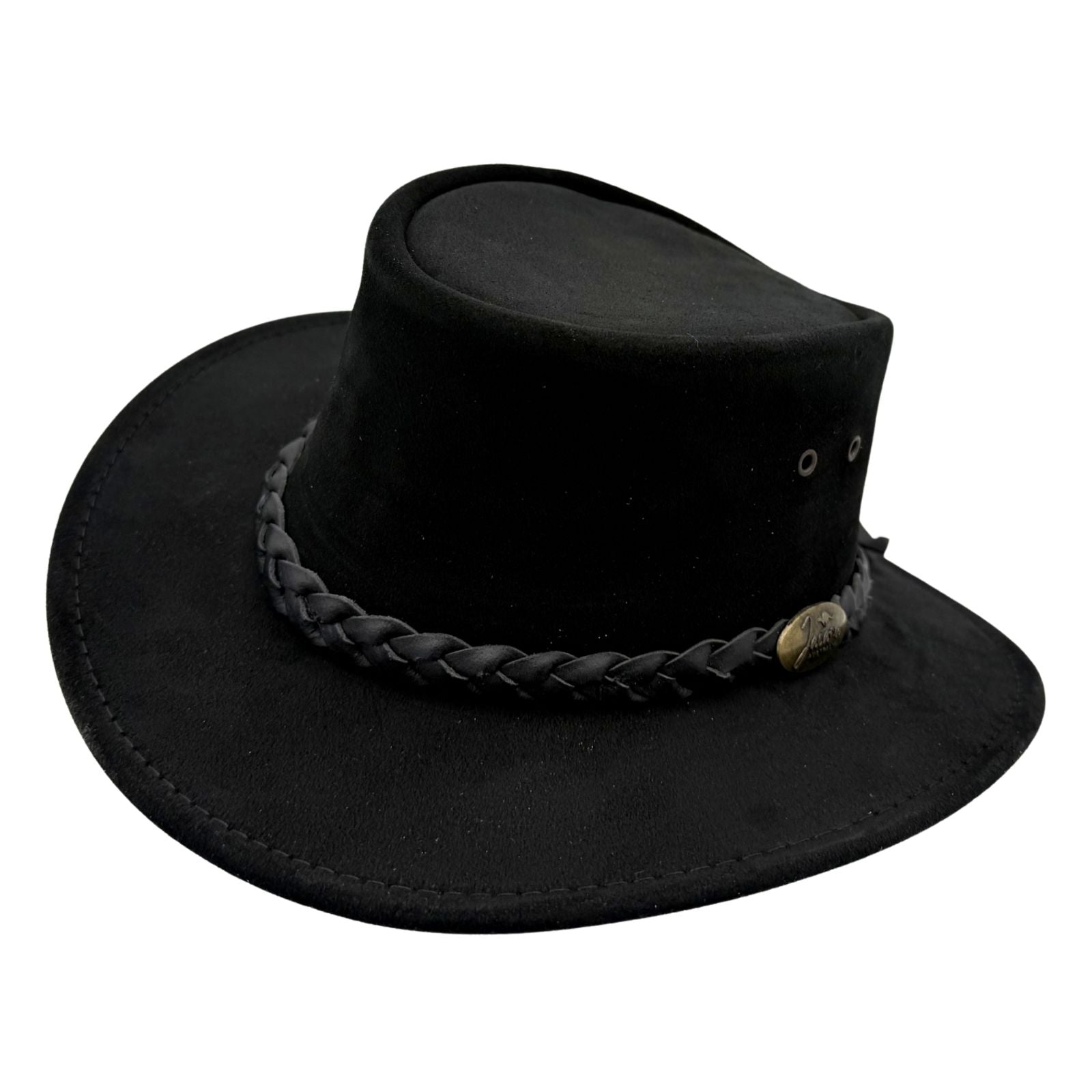 Black Jacaru 1301 Suede Children's leather hat