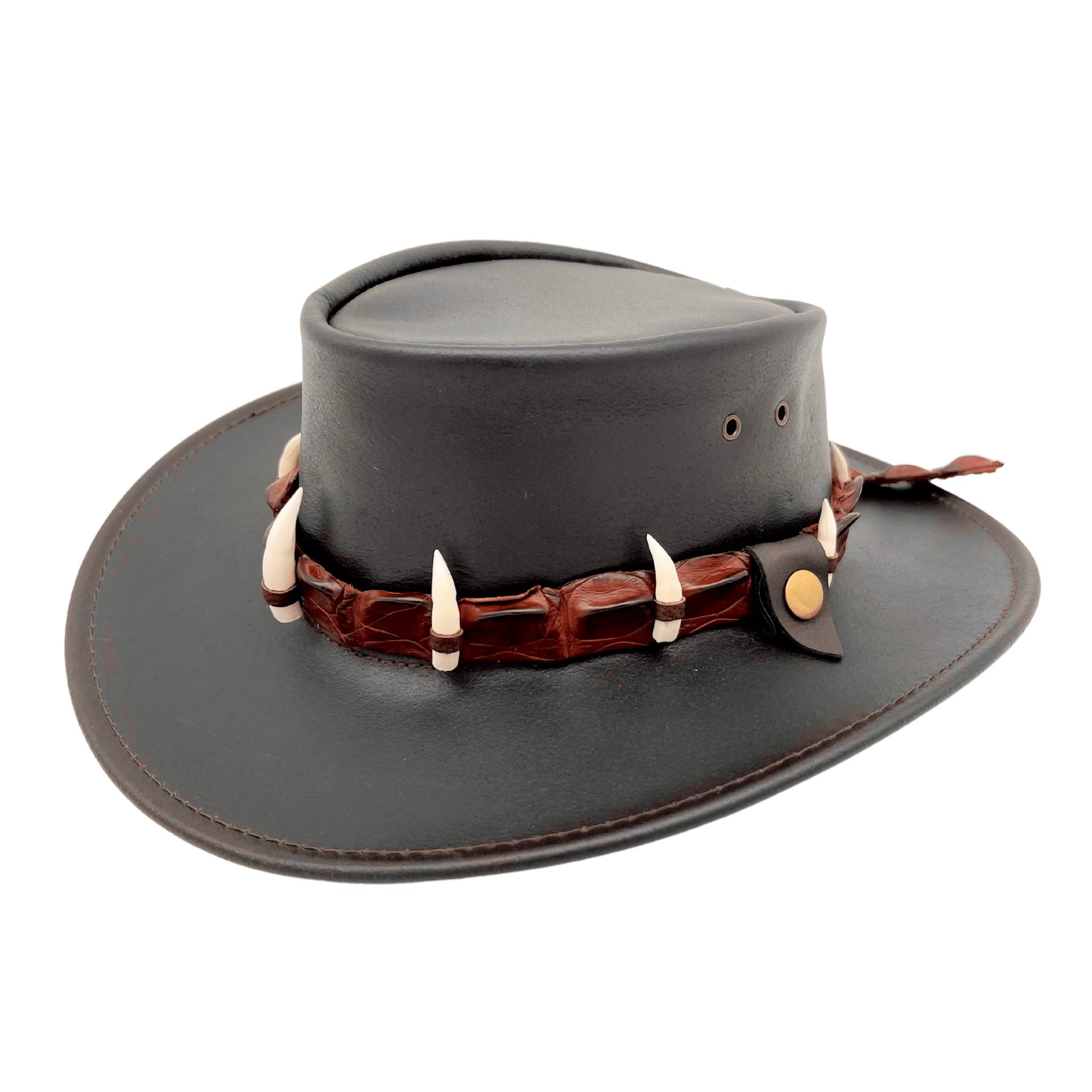 Black Dundee Croc 9 Croc Teeth Hat