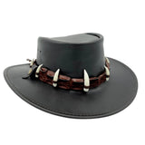 Black Dundee Croc 9 Croc Teeth Hat