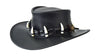 A black Dundee Croc 9 Croc Teeth Hat with crocodile teeth embellishments around the crown.
