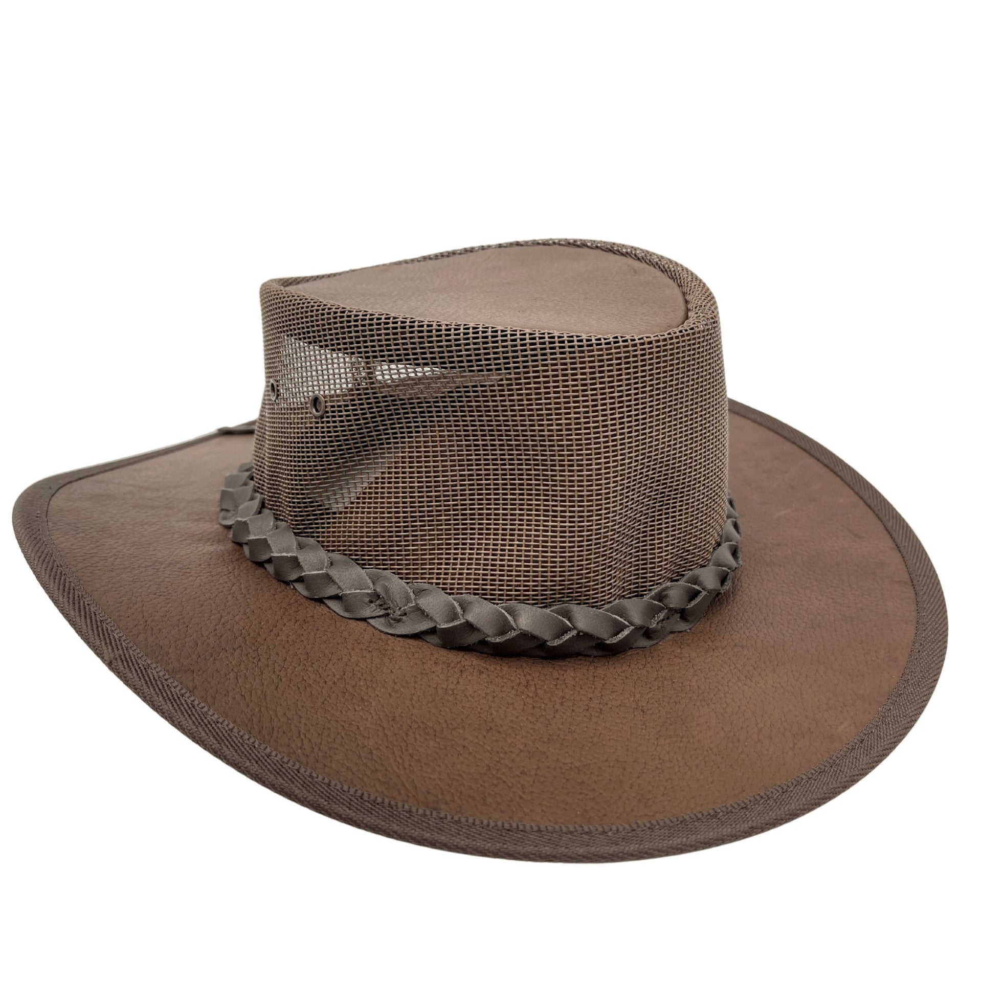 Jacaru 130 Roo Koolaroo foldable mesh leather sun hat travel