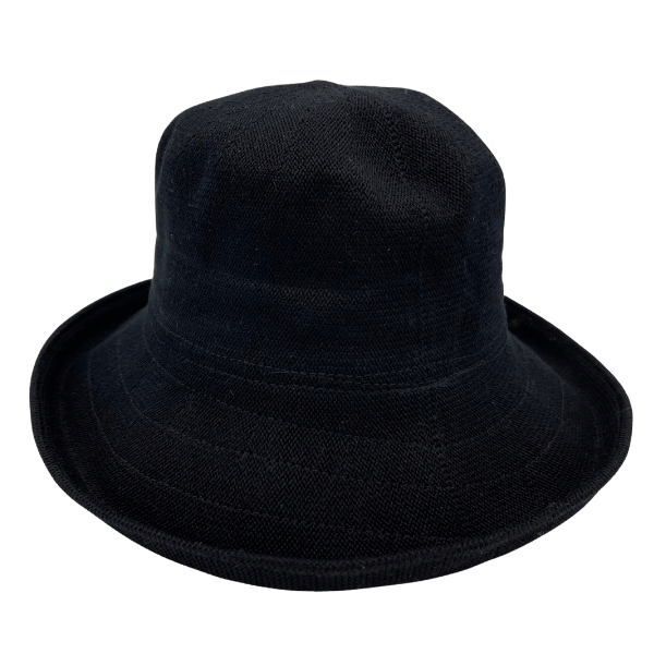 black Jacaru 1506 Knitted Bucket Hat - Large Brim