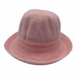 pink Jacaru 1507 Knitted Bucket Hat with Small Brim