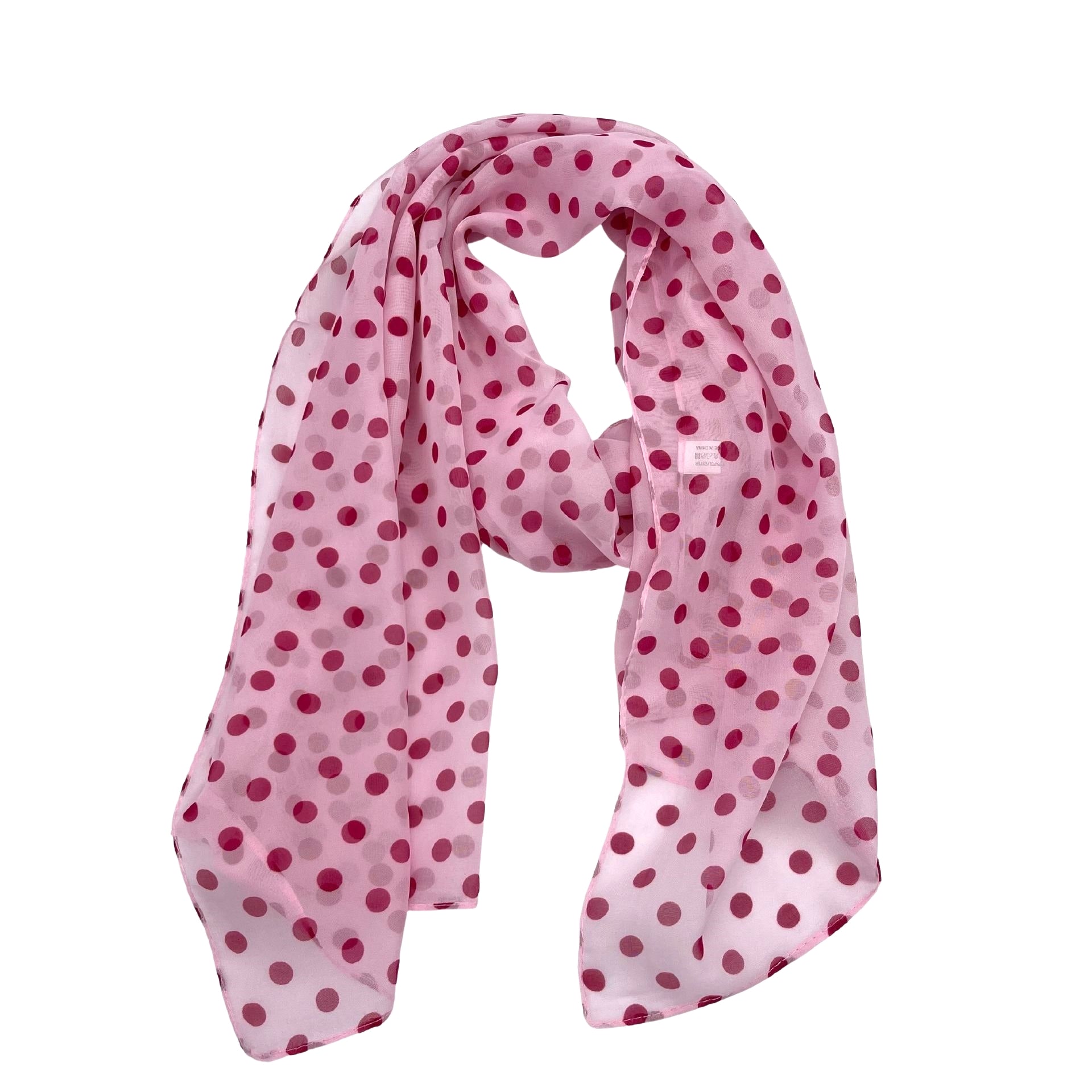 Jacaru 1684/5 Pink Polkadots Scarf