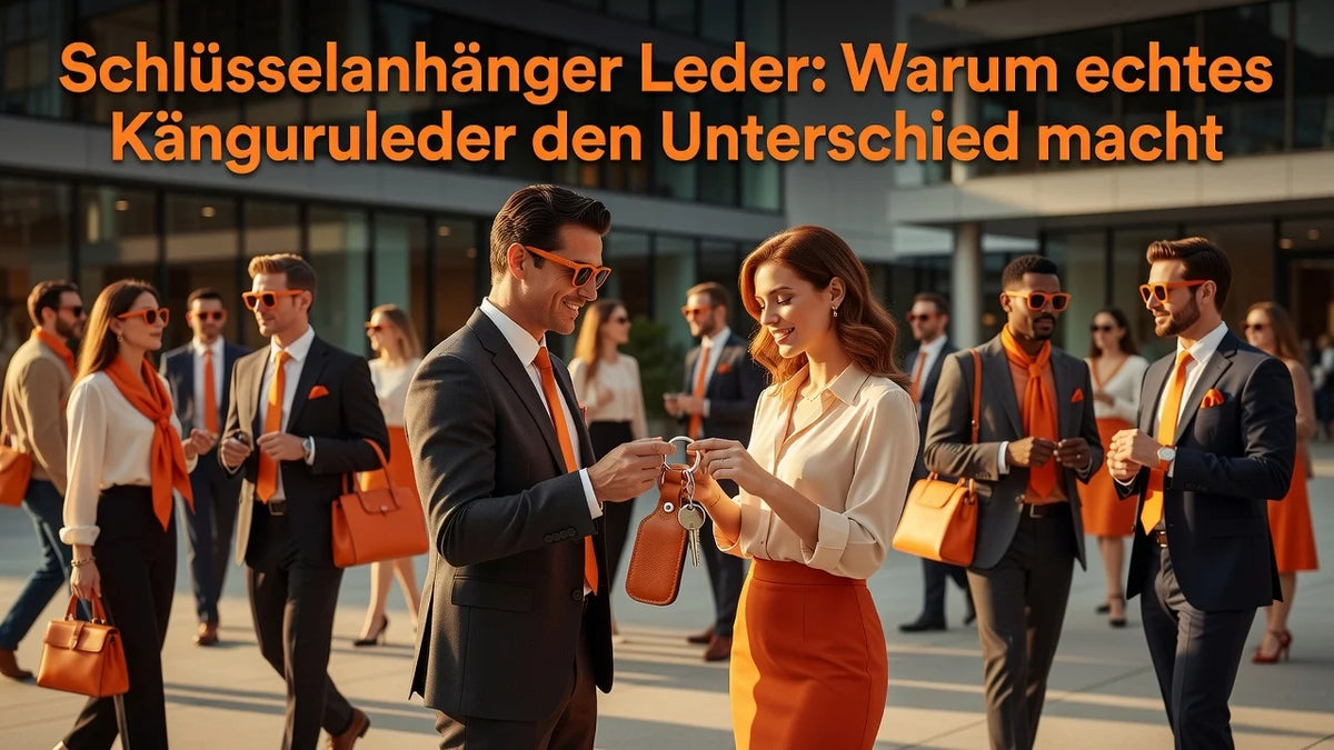 Professional header image for list-based article: Schlüsselanhänger Leder: Warum echtes Känguruleder den Un...