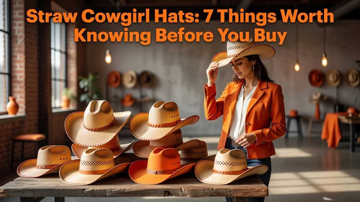 Professional header image for list-based article: Straw Cowgirl Hats: 7 Things Worth Knowing Before You Buy