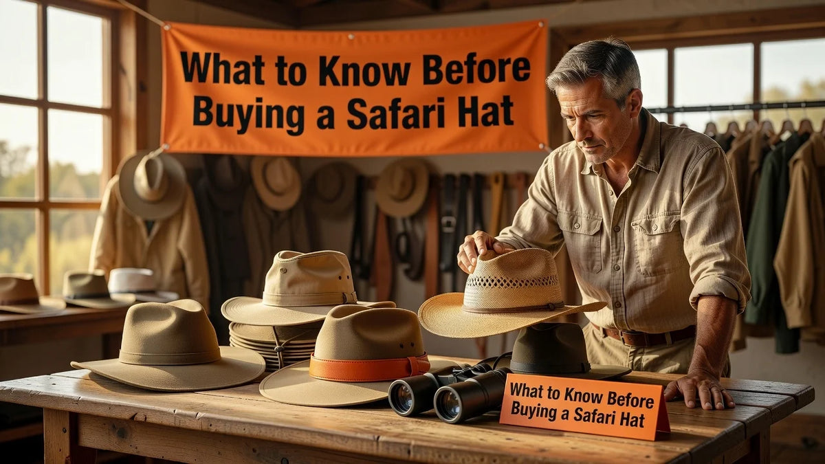 Professional header image for list-based article: What to Know Before Buying a Safari Hat