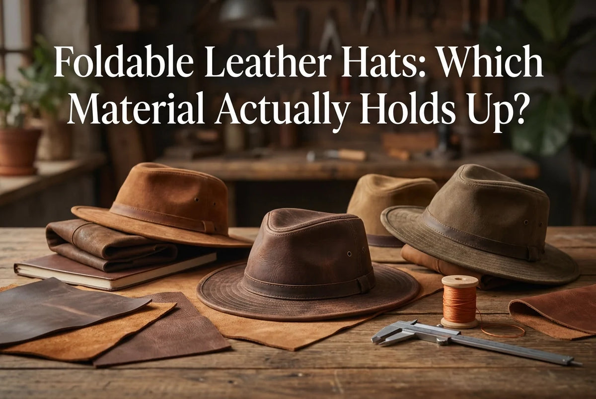 Professional header image for comparison analysis: Foldable Leather Hats: Which Material Actually Holds Up?