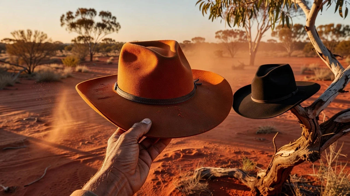 Professional header image for list-based article: Cowboy Hats in Australia: Why an Outback Hat Beats a Stetson