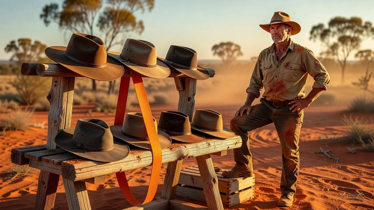 Professional header image for list-based article: Australian Hats for Men: A Complete Guide to Outback Style