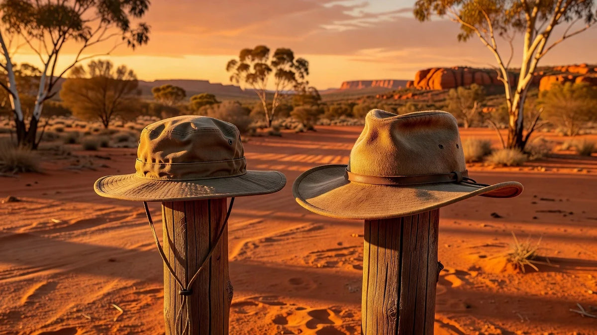 Professional header image for comparison analysis: Boonie Hat vs. Australian Outback Hat: Which One Wins?