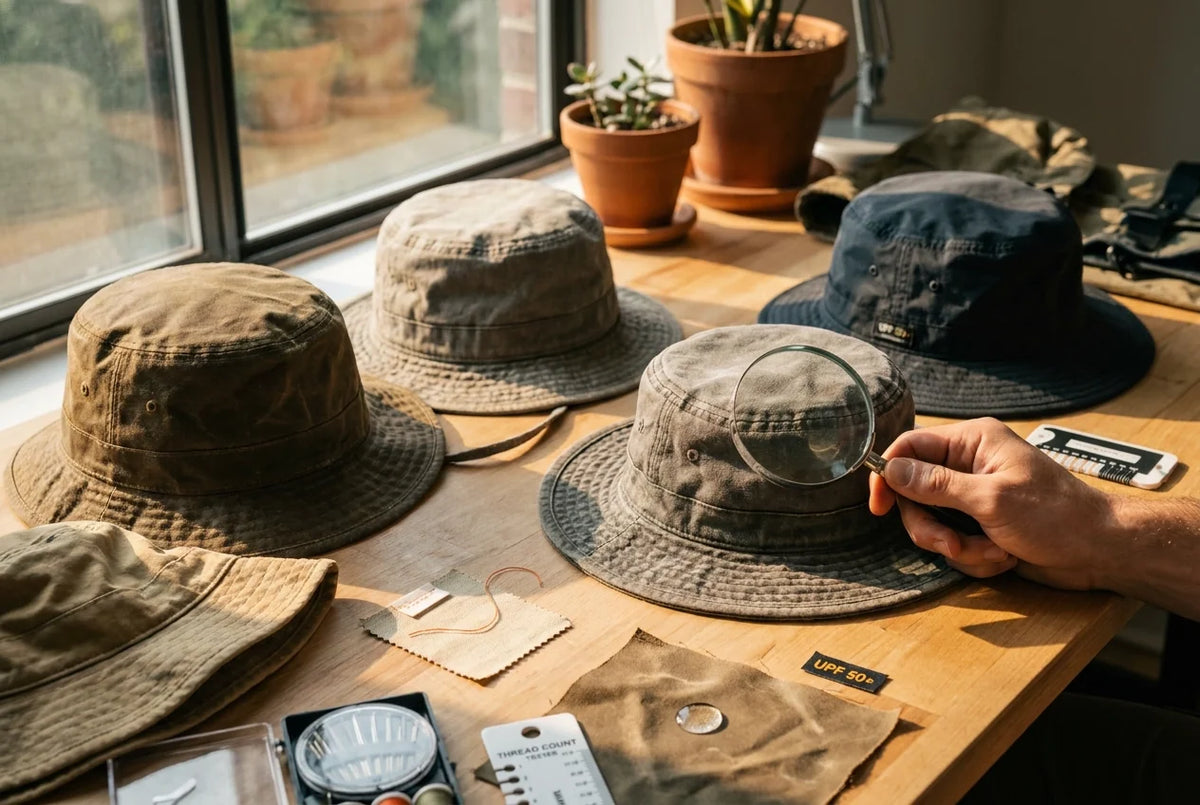 Professional header image for list-based article: Not All Bucket Hats Are Created Equal: What to Look For B...