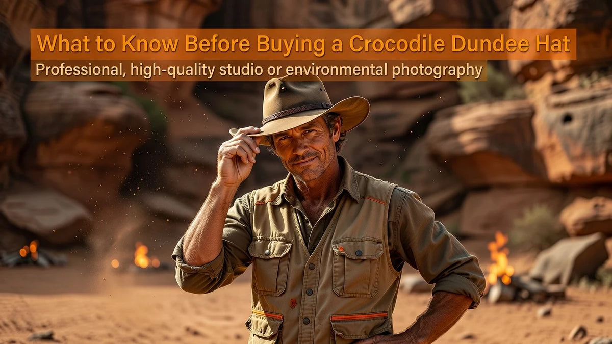 Professional header image for list-based article: What to Know Before Buying a Crocodile Dundee Hat