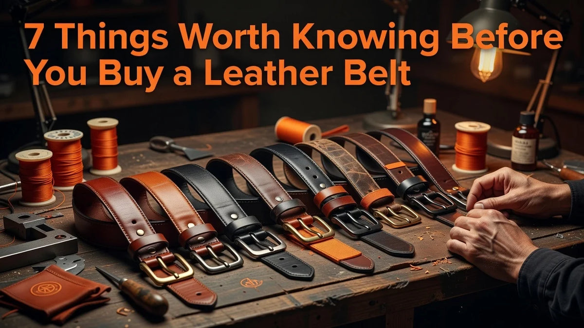 Professional header image for list-based article: 7 Things Worth Knowing Before You Buy a Leather Belt