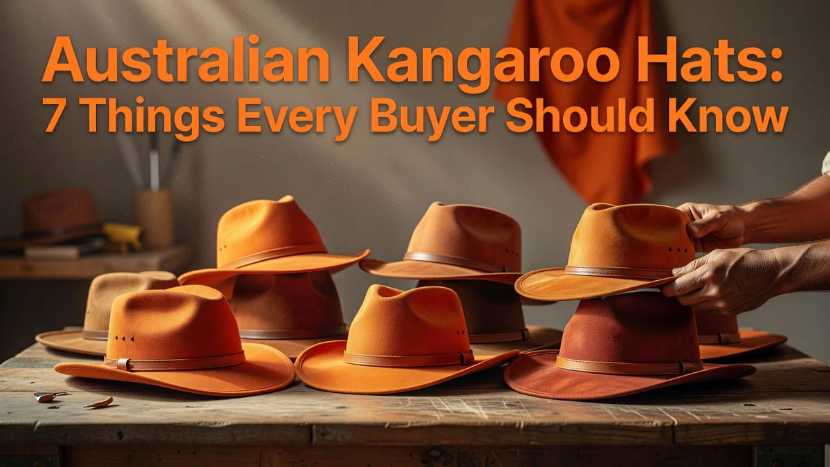 Professional header image for list-based article: Australian Kangaroo Hats: 7 Things Every Buyer Should Know