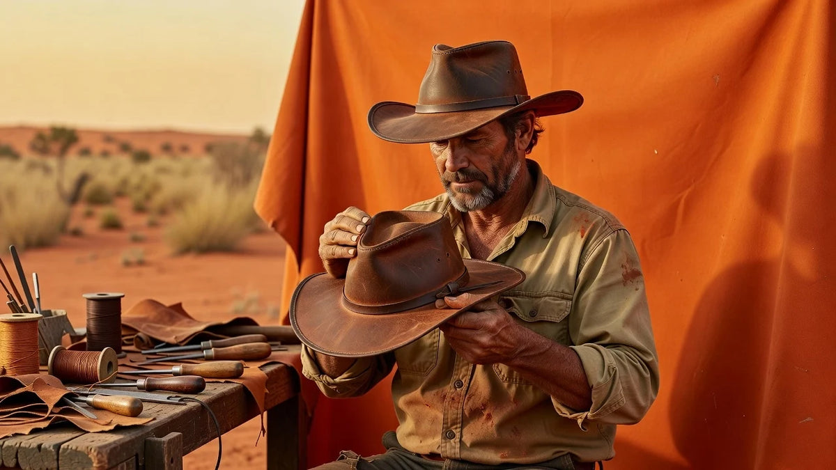 Professional header image for list-based article: Australian Outback Hat Leather: What Makes the Real Thing