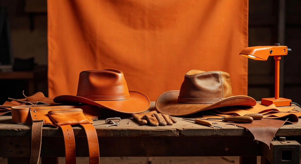 Professional header image for comparison analysis: Kangaroo Leather Hats vs Cowhide: Aussie Showdown