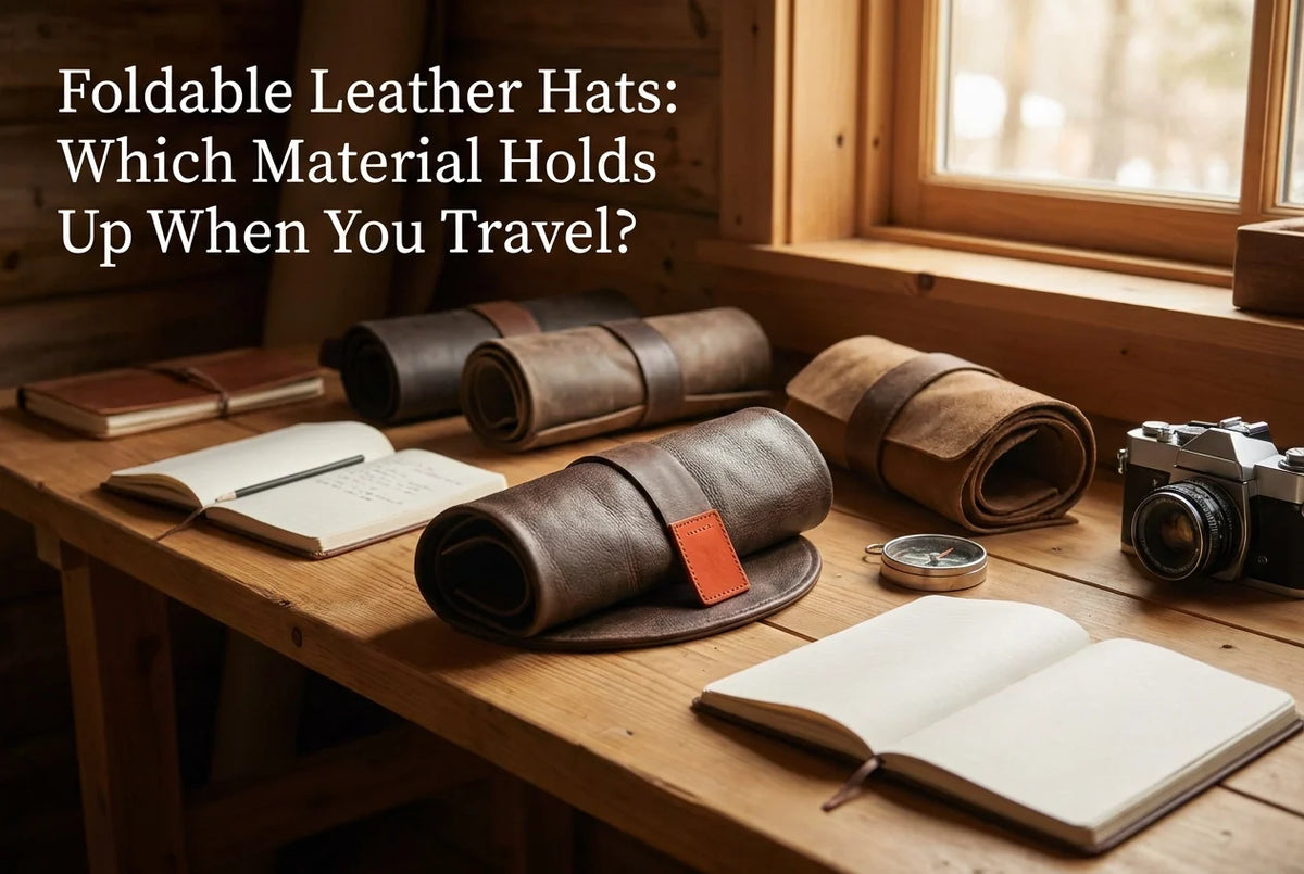 Professional header image for comparison analysis: Foldable Leather Hats: Which Material Holds Up When You T...