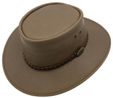 Jacaru 1003 Swagman waxed leather hat in moss green