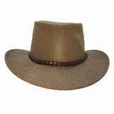 Jacaru 1004M Mesh Rustic Explorer Hat - Special Edition Stonewash Brown