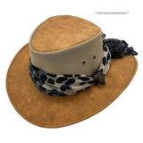 Mushroom Horizon Hat with Scarf pink polka dot on a white background