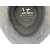 Inside of 1028 hat showing Jacaru logo and size