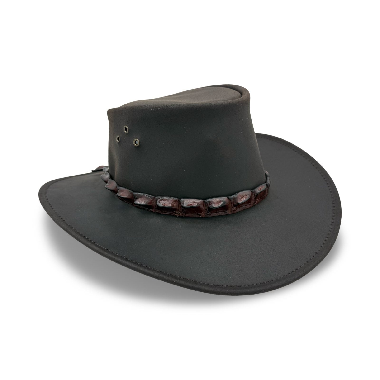 Jacaru Brown Crackerjack Croc Hat