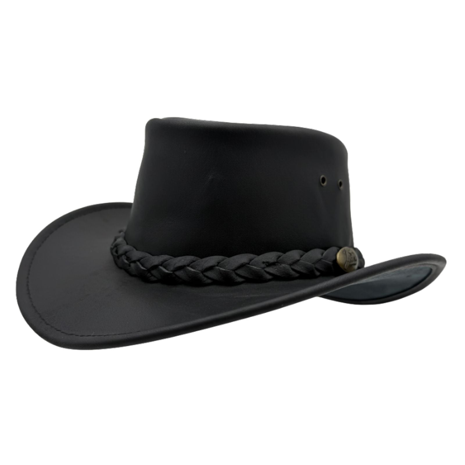 A Black Jacaru 1069 Buffalo Leather Hat