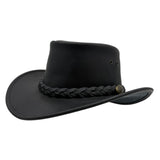 A Black Jacaru 1069 Buffalo Leather Hat