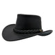 A Black Jacaru 1069 Buffalo Leather Hat