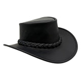 A Black Jacaru 1069 Buffalo Leather Hat