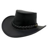 A Black Jacaru 1069 Buffalo Leather Hat